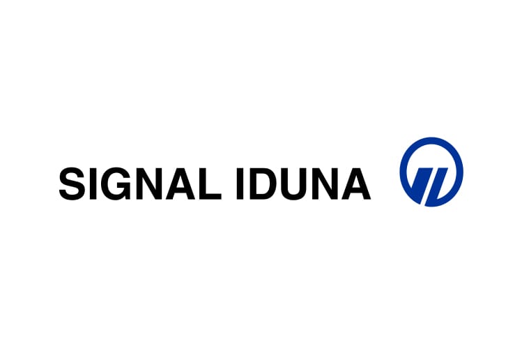 Logo der Signal Iduna neben dem Zitat, das die erfolgreiche Zusammenarbeit mit der BROCKHAUS AG hervorhebt.