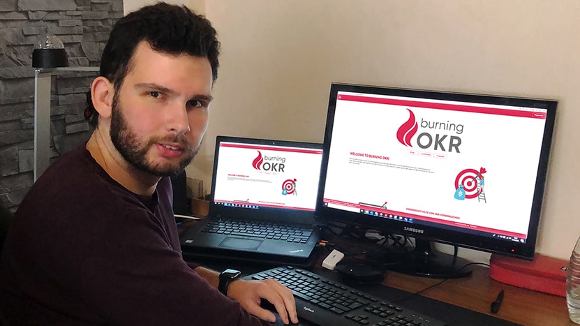 Dustin Schlüter fungierte als Product Owner bei der Entwicklung von Burning OKR