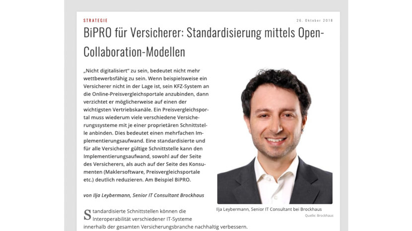 Ein Screenshot des Fachbeitrags mit Profilfoto von Autor Ilja Leyberman