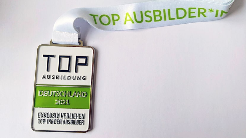 Die Medaille der BROCKHAUS AG für die TOP Ausbildung