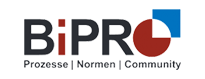 Das Logo der BiPRO zeigt den Schriftzug BiPRO in schwarz roten Lettern